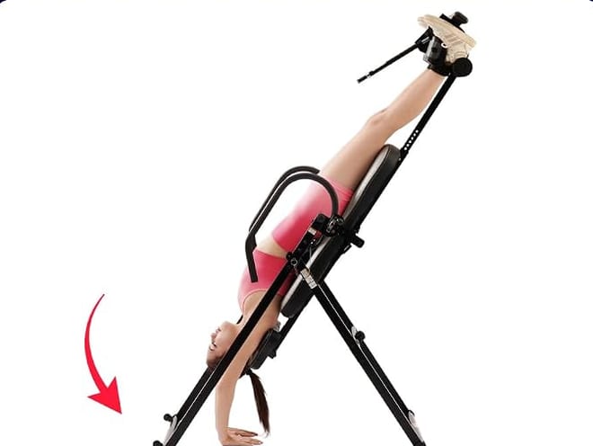 Medisonic inversion table at a 60 degree inversion angle